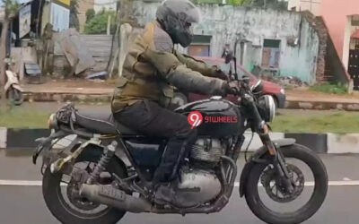 Royal Enfield Interceptor 650-based scrambler spied again