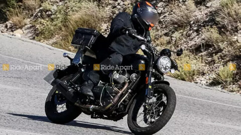 Royal Enfield Sherpa 650 scrambler Spotted in Europe - BikeKhoj